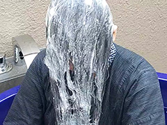濡れ髪○子が艶めかしいスーパーロングヘア若妻 露天風呂でのシャンプー艶事